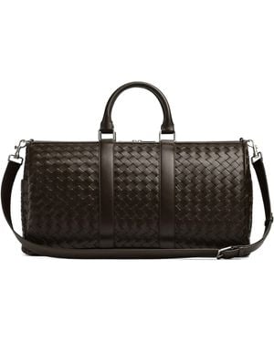 Bottega Veneta Intrecciato Leather Holdall - Black