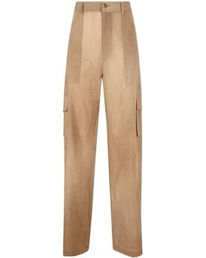 Ermanno Scervino Sheer-panel Cargo Pants - Natural