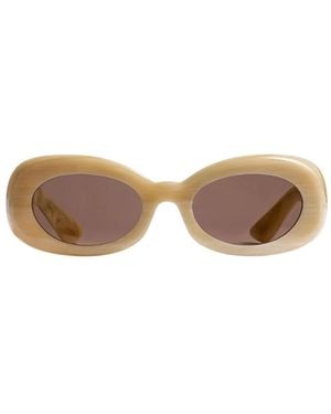 KHAITE Acetate Woman Sunglasses - Natural