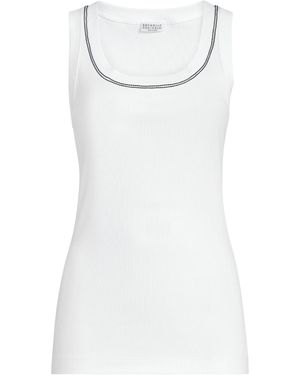 Brunello Cucinelli Cotton Tank Top - White