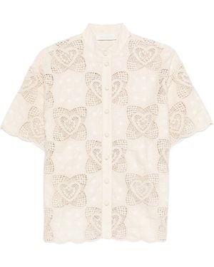 Zimmermann Wanderlust Scalloped Shirt - White