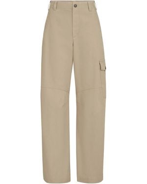 Brunello Cucinelli Monili Barrel-leg Cargo Trousers - Natural