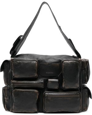 Balenciaga Leather Shoulder Bag - Black