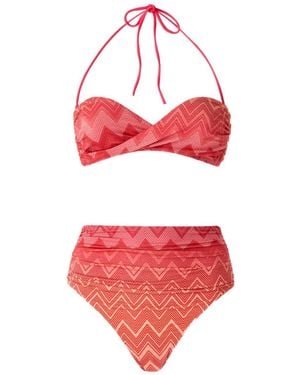 Missoni Zigzag Bikini Set - Red