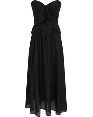 Zimmermann Aster Silk Midi Dress - Black
