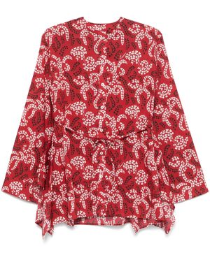 Lanvin Printed Cotton Shirt - Red