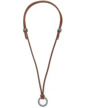 Brunello Cucinelli Keyring-Pendant Necklace - White