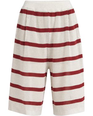 Brunello Cucinelli Striped Bermuda Shorts - Blue