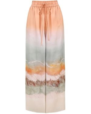 Zimmermann Daylight Relaxed Pant Tie Dye - White