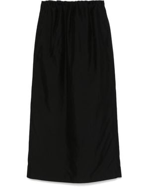 The Row Saul Skirt In Cotton And Silk - Black