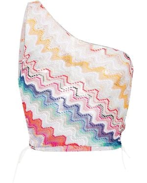 Missoni Zigzag-woven Asymmetric Top - White