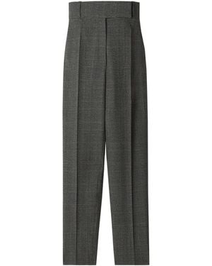 Lanvin High-waisted Checked Trousers - Grey