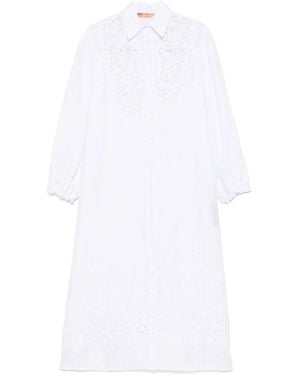 Ermanno Scervino Lace-detail Shirt Dress - White