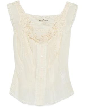 Ermanno Scervino Lace Embellished Shirt - White