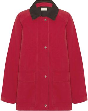 The Row Elodianna Jacket In Cotton - Red