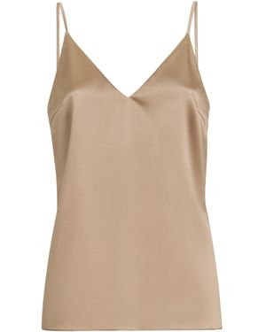 Brunello Cucinelli Stretch-Silk Tank Top - Natural