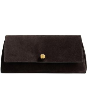KHAITE Audrey Leather Clutch - Black
