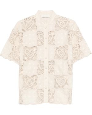 Zimmermann Wanderlust Scalloped Shirt - White