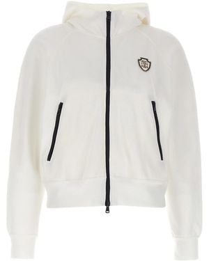 Brunello Cucinelli Patch-pocket Zip-up Hooded Jacket - White
