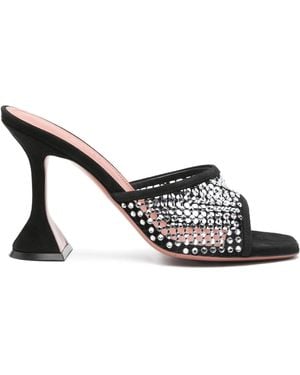 AMINA MUADDI Lupita Crystal Mules - White
