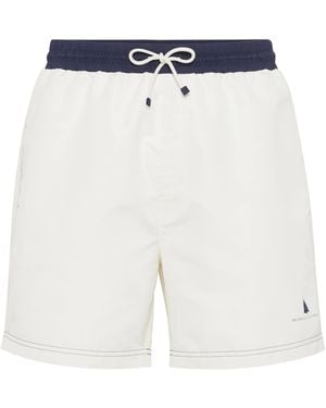 Brunello Cucinelli Logo-print Swim Shorts - Blue