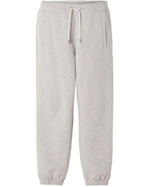 Lanvin Embroidered-logo Trousers - Grey