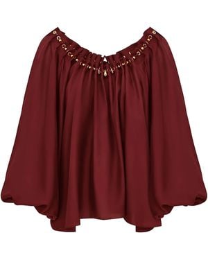 Zimmermann Aster Beaded Blouse - Red