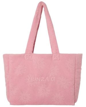 Hunza G Sunny Towelling Beach Bag - Pink