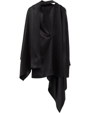 Bottega Veneta Asymmetric Draped Top - Black