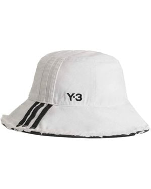 Y-3 Striped Hat - White