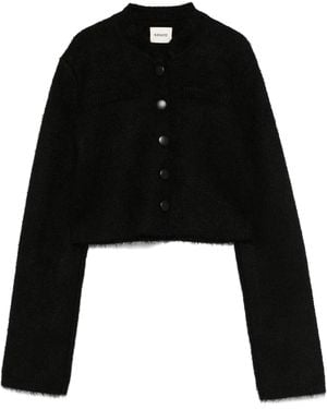 KHAITE Silk-blend Cardigan - Black
