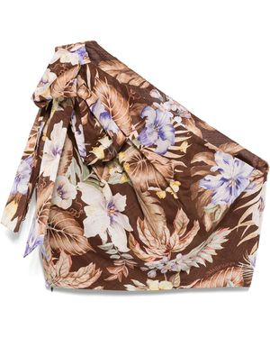 Zimmermann Coco One-shoulder Blouse - Pink