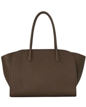 The Row Marlo Leather Tote Bag - Brown