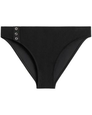 TOTEME Ribbed Bikini Bottom - Black