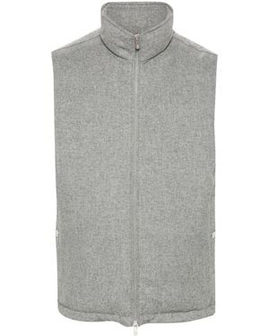 Brunello Cucinelli Wool Down Vest - Grey