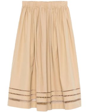 Ermanno Scervino Tie-waist Midi Skirt - Natural