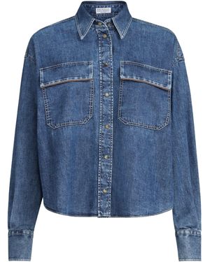 Brunello Cucinelli Denim Cotton Shirt - Blue