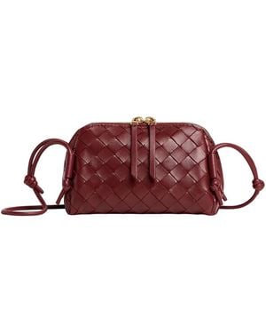 Bottega Veneta Concert Intrecciato Knotted Pouch Bag - Brown