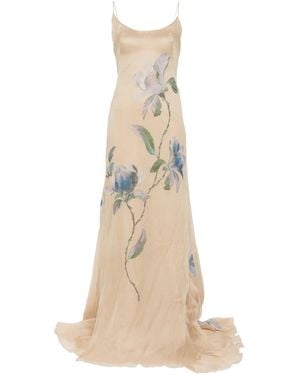Ermanno Scervino Floral-print Maxi Dress - White