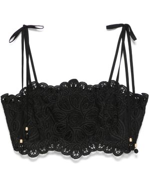 Zimmermann Rhiannon Crop Top - Black