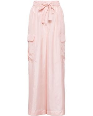 Zimmermann Halliday Silk Cargo Trousers - Pink