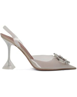 AMINA MUADDI Begum 95mm Pointed-toe Court Shoes - White