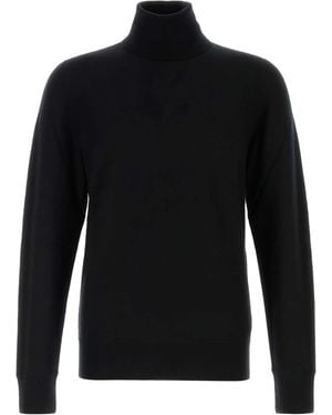The Row Bjorn Turtleneck In Cashmere - Black