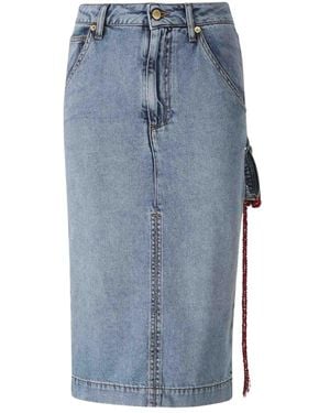 DARKPARK Elsa Denim Skirt With A Light Wash Finish. - Blue