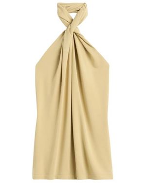 TOTEME Twisted Jersey Halter Top Chai - Metallic