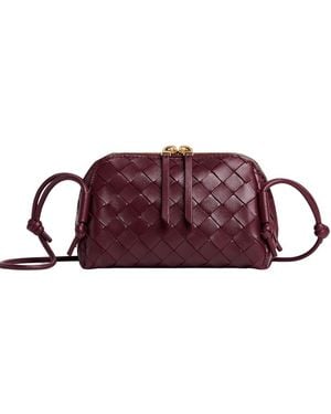 Bottega Veneta Intrecciato Concert Shoulder Bag - Purple