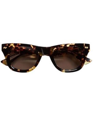 Bottega Veneta Dizzy Squared Sunglasses - Brown