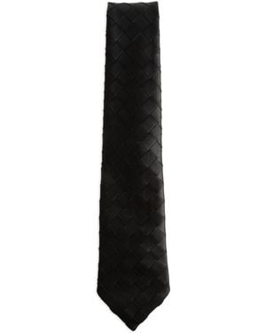 Bottega Veneta Leather Tie - Black