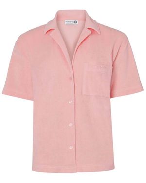 Hunza G Terry Towelling Cuban Shirt - Pink
