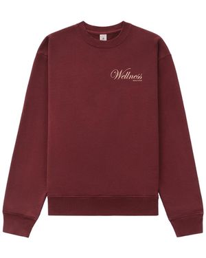 SPORTY&RICH Soho Crewneck - Merlot/cream - Red